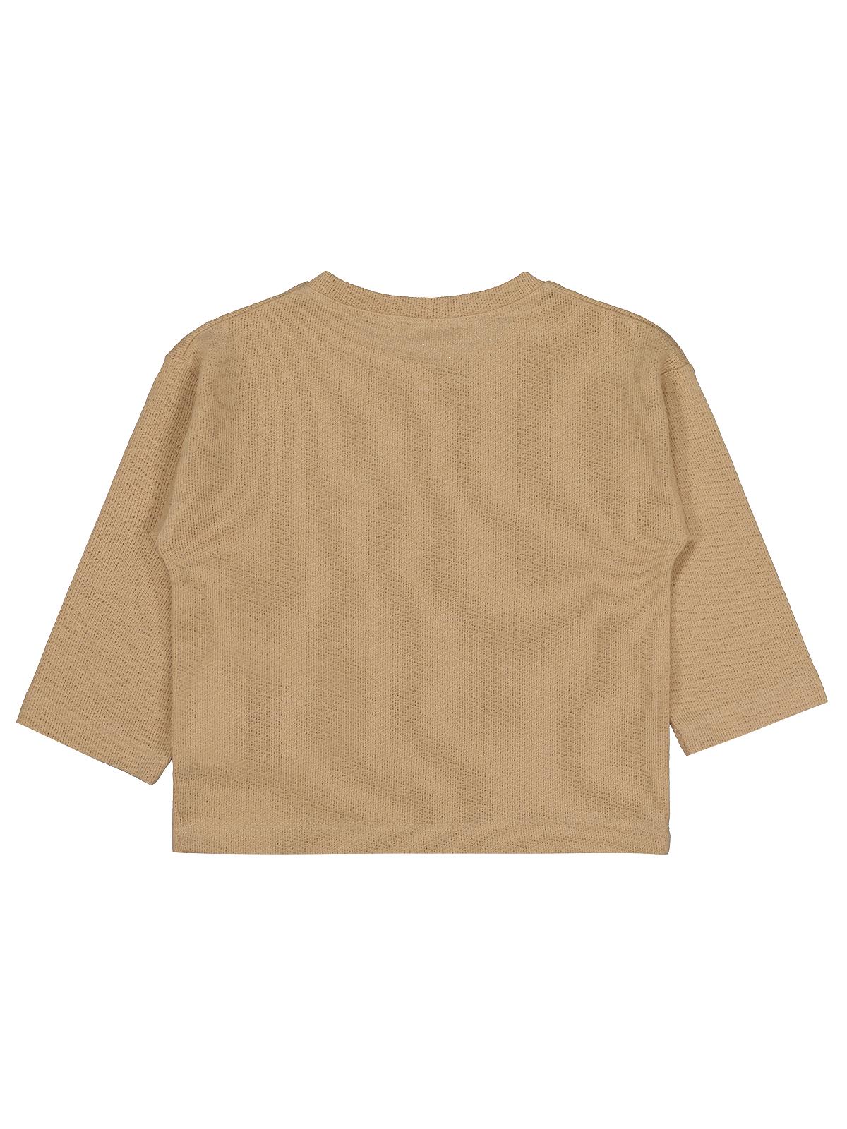 Civil Erkek Çocuk Jakarlı Basic Sweatshirt | Jakarlı İnterlok | Okul Kreş ve Günlük Kullanım - Bej