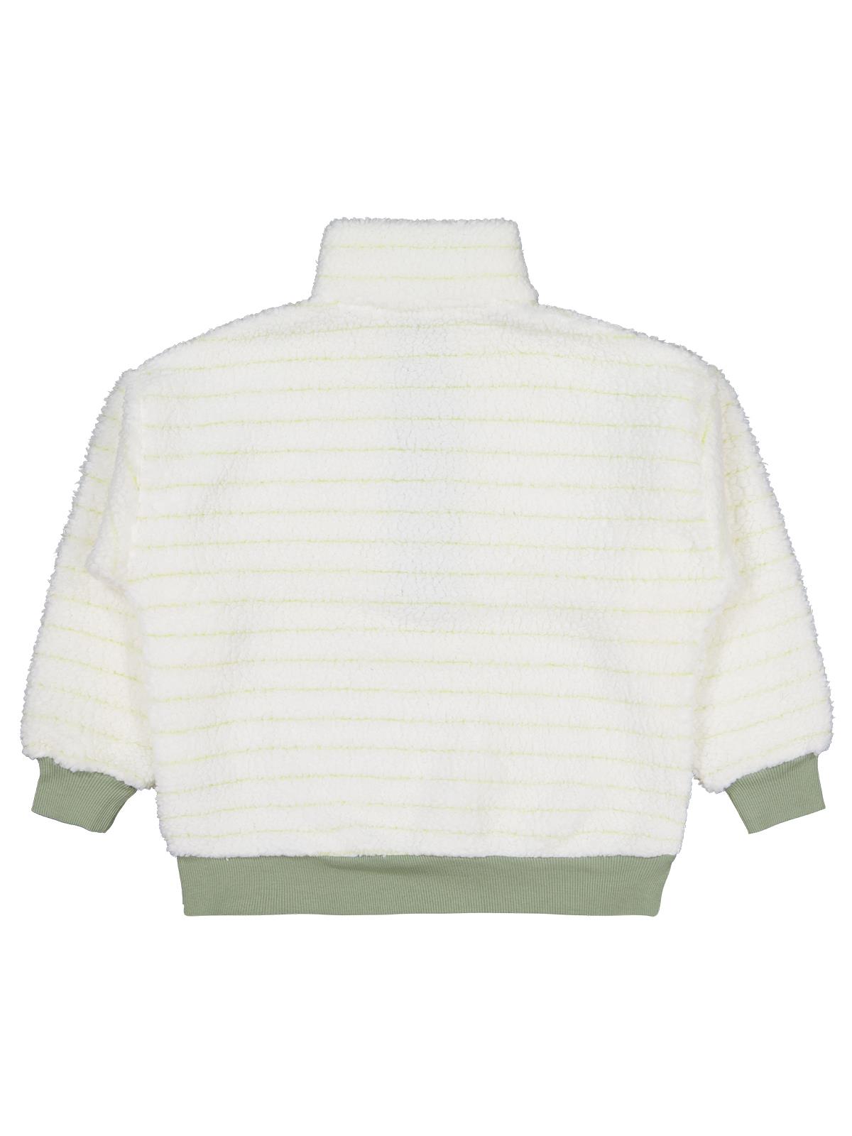 Civil Boys Yakası Patlı Çizgili 6-9 Yaş Sweatshirt - Yeşil