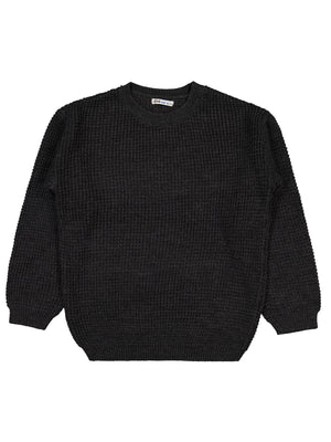 Civil Boys Waffle Örgülü 10-13 Yaş Kazak - Gri