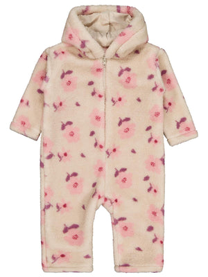 Civil Baby Çiçek Baskılı 6-18 Ay Tulum - Bej