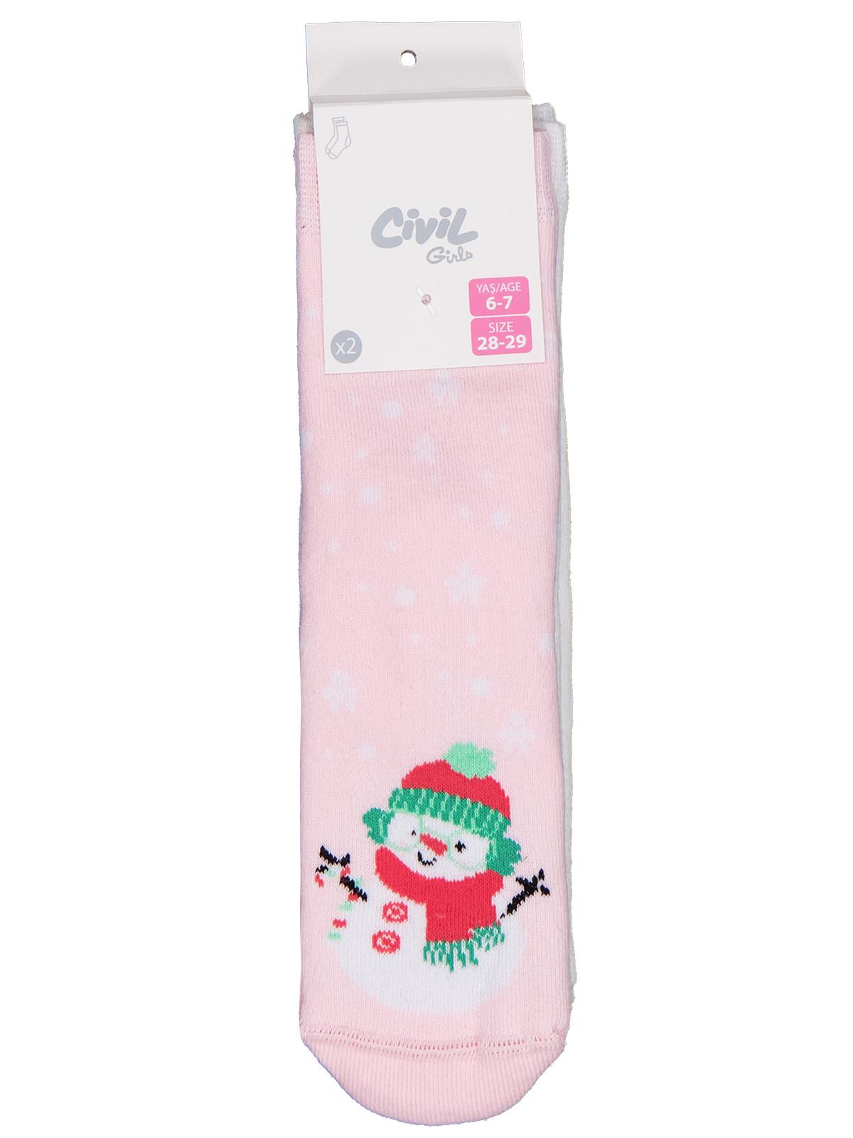 Civil Girls Let Snow Havlu  2'li 2-12 Yaş Kız Soket Çorap