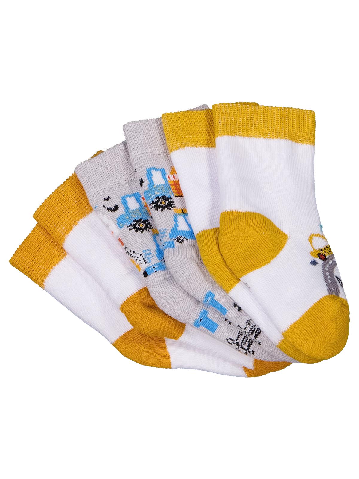 Civil Baby İş Makinesi Havlu 6- 3'lü Bebek Erk Çorap Set