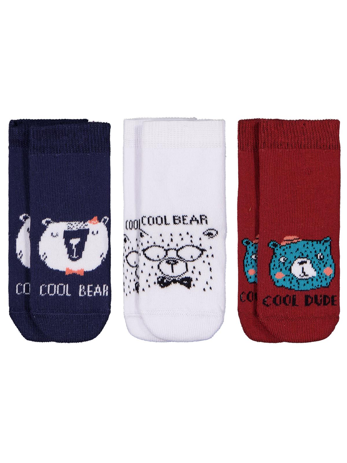Civil Baby Animal Havlu 6- 3'lü Bebek Erk Çorap Set