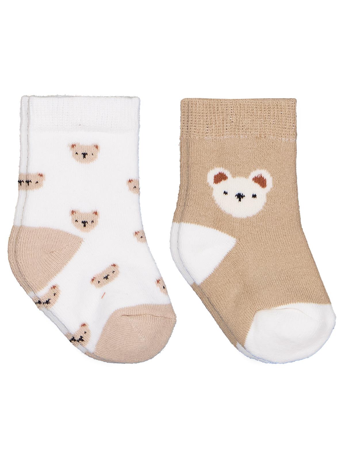 Civil Baby Mini Bear Havlu 6- 2'li Bebek Erkek Çorap Set