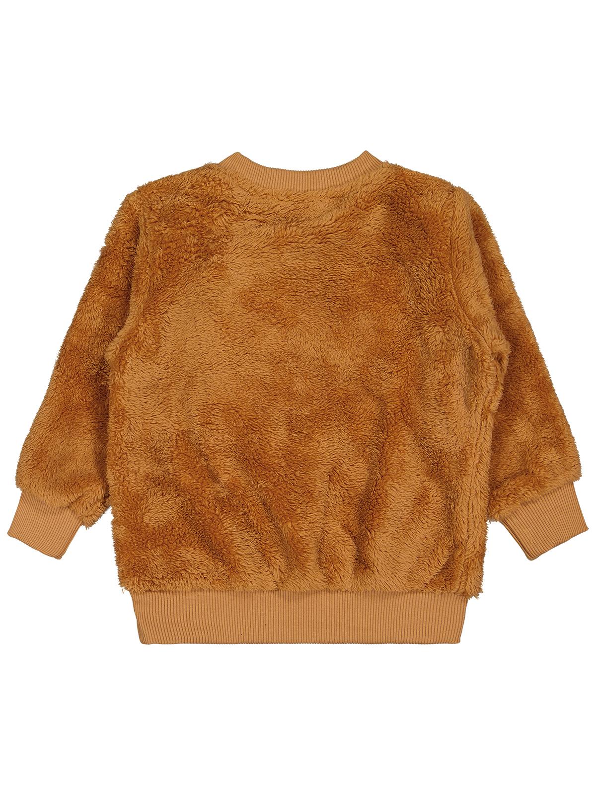 Civil Boys Erkek Çocuk Ayı Nakışlı Sweatshirt | Velsoft Uzun Kol | Okul Kreş ve Günlük Kullanım - Turuncu
