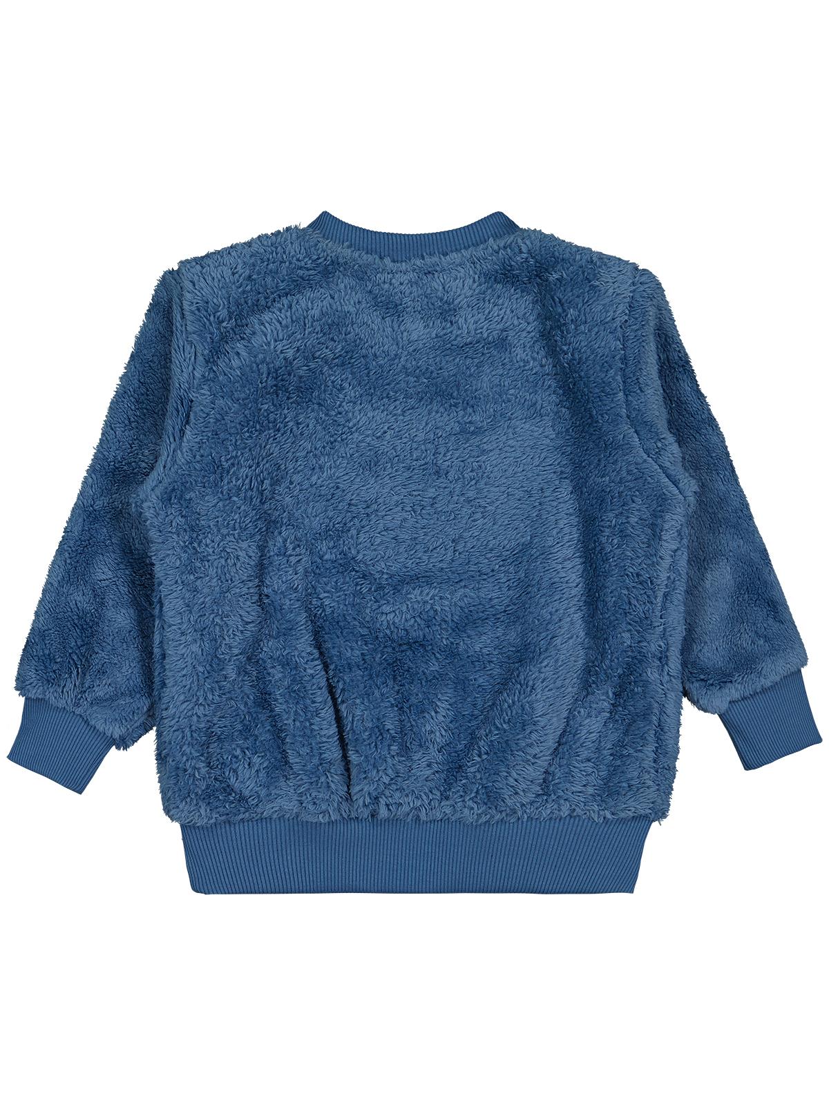 Civil Boys Erkek Çocuk Ayı Nakışlı Sweatshirt | Velsoft Uzun Kol | Okul Kreş ve Günlük Kullanım - Mavi