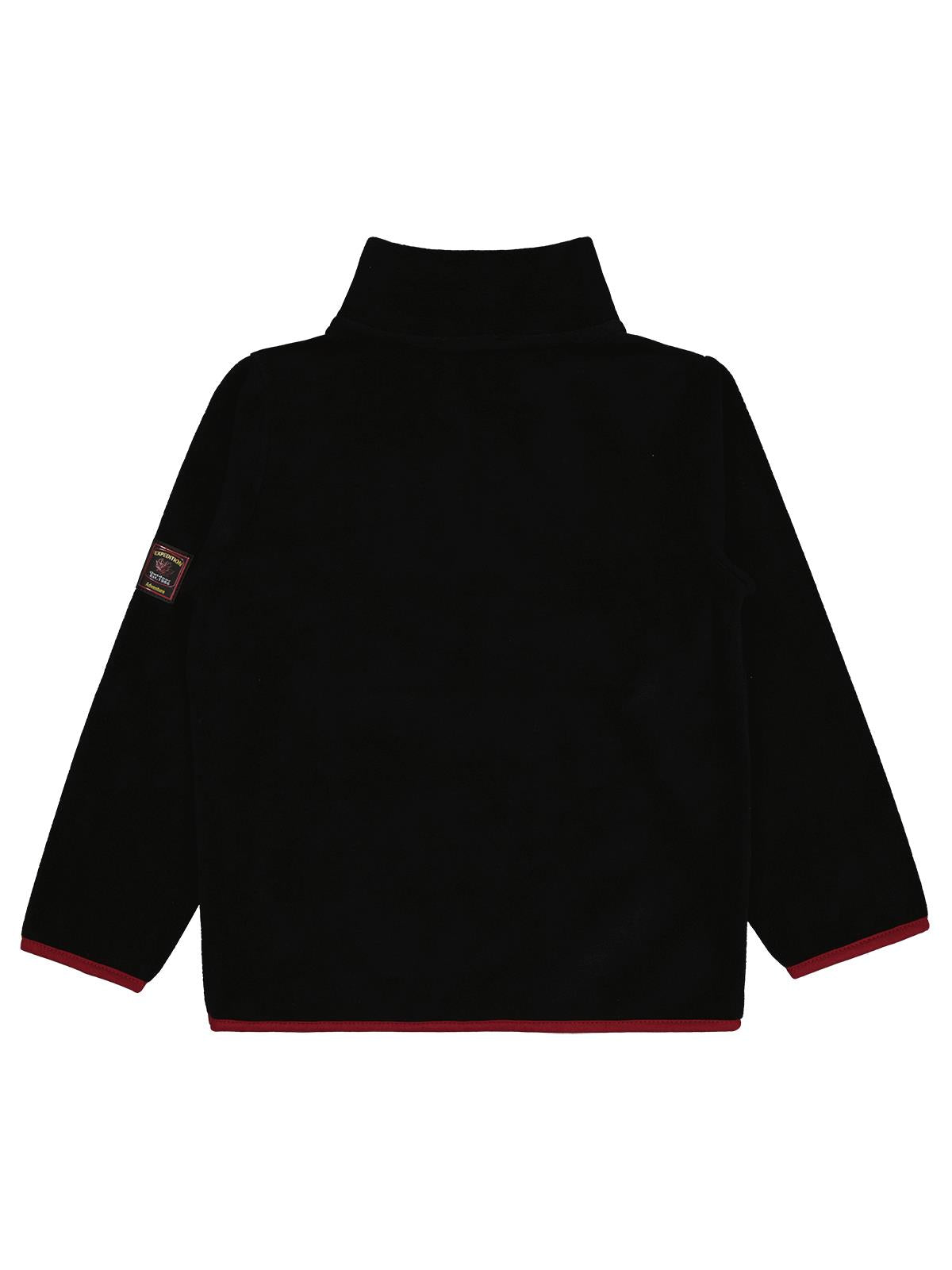 Civil Boys Fermuarlı Armalı Polar 10-13 Yaş Sweatshirt - Siyah