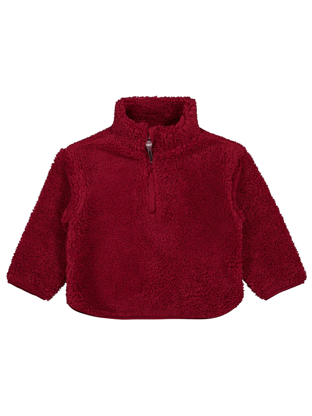 Civil Erkek Çocuk Biyeli Yarım Fermuarlı Sweatshirt | Velsoft | Okul Kreş ve Günlük Kullanım - Bordo
