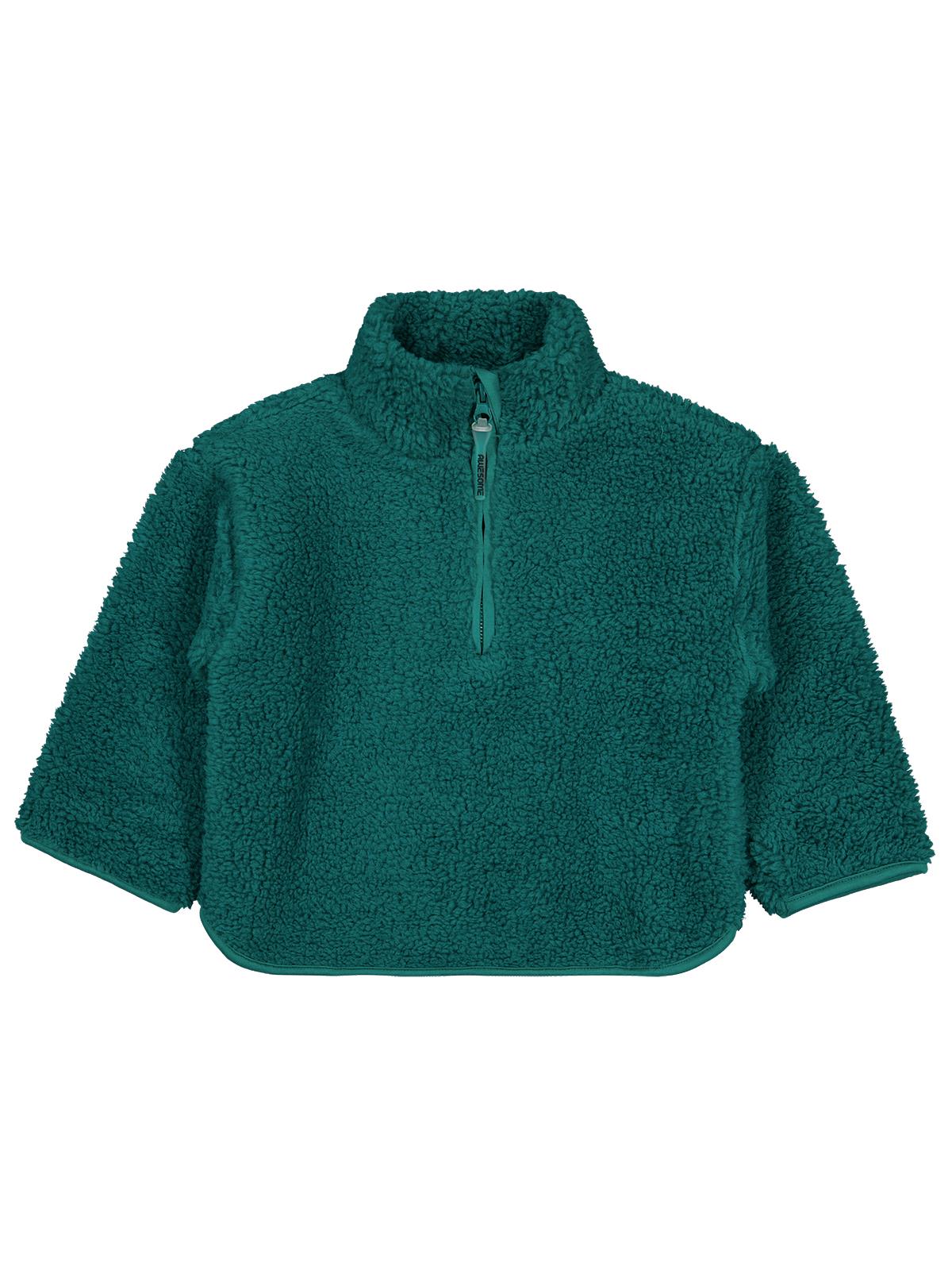 Civil Boys Erkek Çocuk Biyeli Yarım Fermuarlı Sweatshirt | Velsoft | Okul Kreş ve Günlük Kullanım - Yeşil