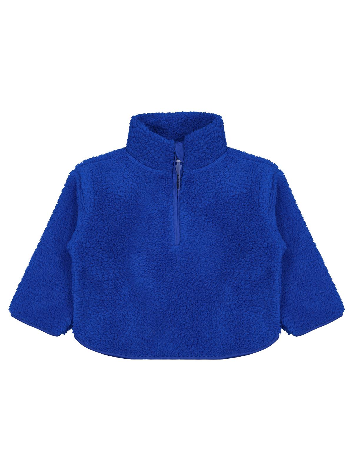 Civil Boys Erkek Çocuk Biyeli Yarım Fermuarlı Sweatshirt | Velsoft | Okul Kreş ve Günlük Kullanım - Mavi