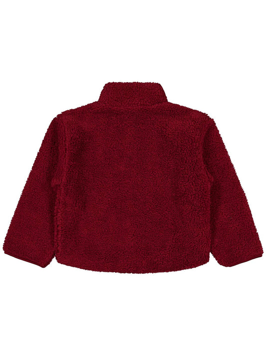 Civil Boys Erkek Çocuk Biyeli Yarım Fermuarlı Sweatshirt | Velsoft | Okul Kreş ve Günlük Kullanım - Bordo