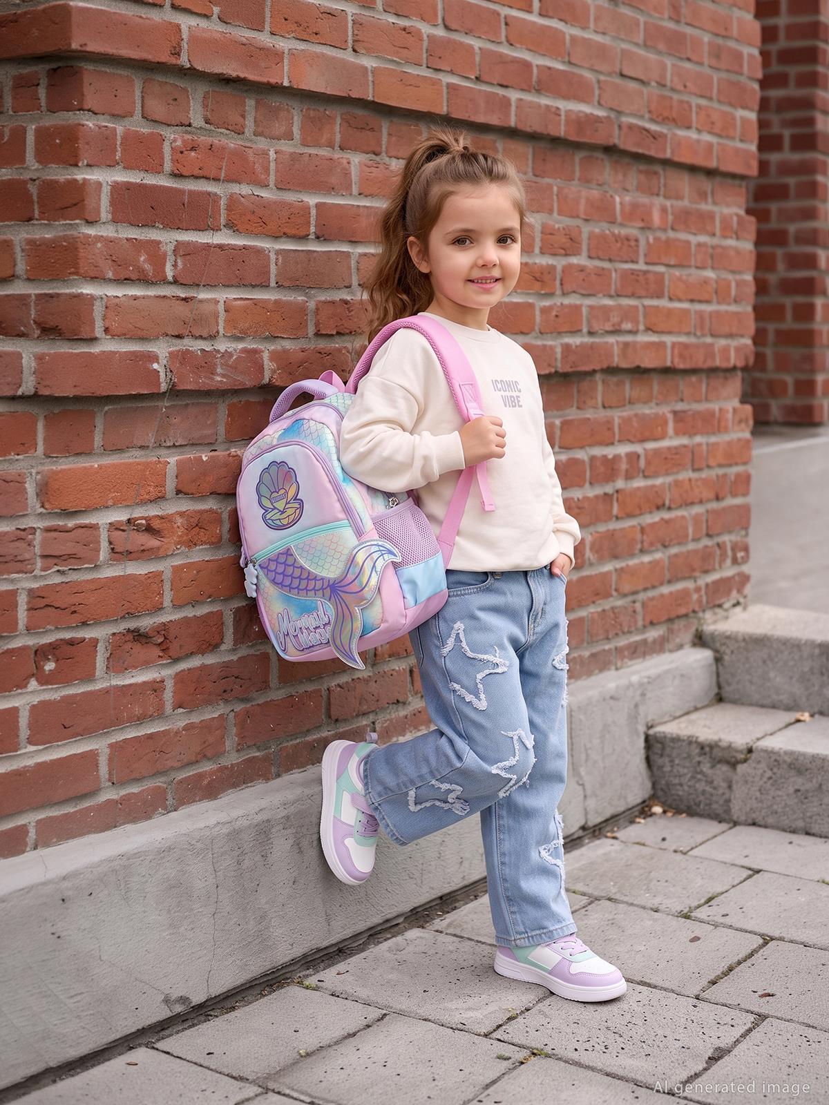Civil Girls Yıldız Nakışlı 2-5 Yaş Pantolon - Mavi