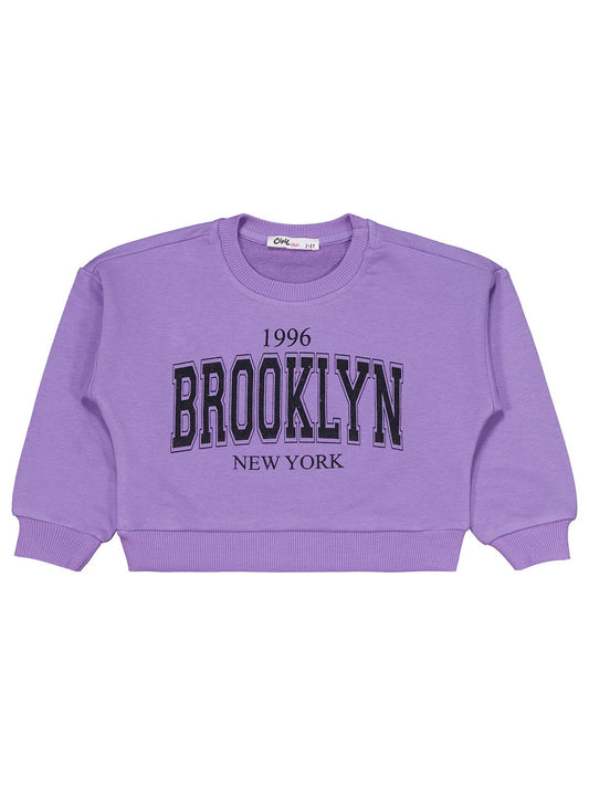 Civil Girls Kız Çocuk Brooklyn Baskılı Eşofman Takımı | Okul Kreş ve Günlük Kullanım - Lila