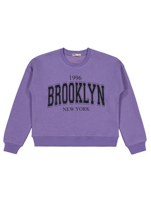 Civil Girls Brooklyn Baskılı 10-13 Yaş Eşofman Takımı - Lila