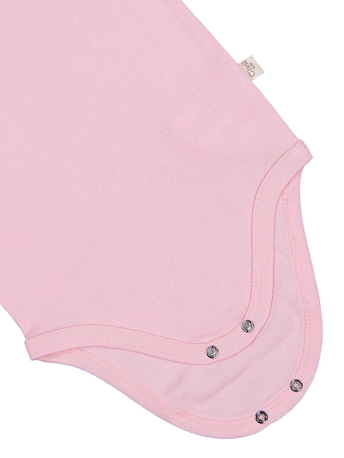 Civil Baby Düz Renkli Kısa Kol 1-3 Yaş Çıtçıtlı Badi - Pembe