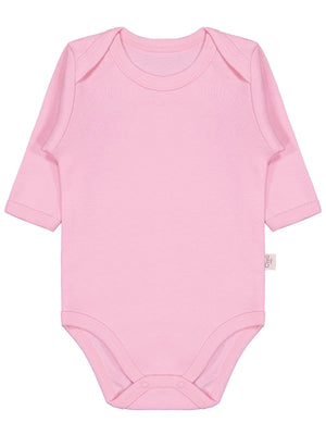 Civil Baby Düz Renkli Uzun Kol  Çıtçıtlı Badi - Pembe