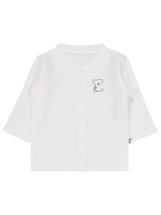 Civil Baby Ayıcık Baskılı 1-9 Ay Pijama Takımı - Ekru