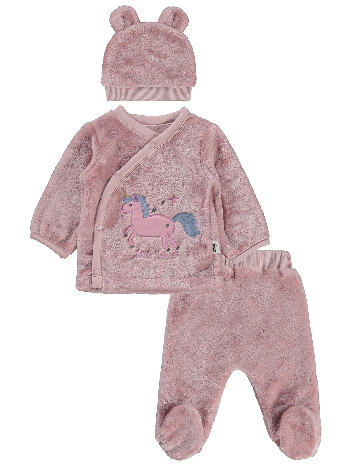 Civil Baby Unicorn Nakışlı  Zıbın Takımları - Pembe