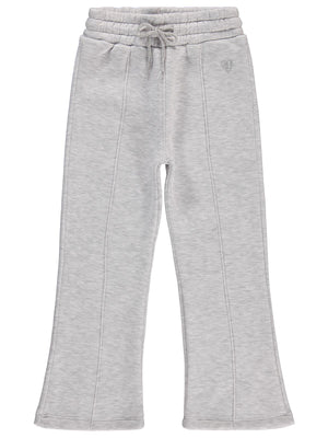 Civil Kız Çocuk Kalp Nakışlı Eşofman Altı | 3 İp Nakışlı | Okul Kreş ve Günlük Kullanım - Gri