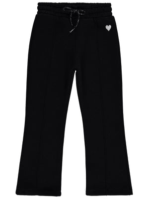 Civil Girls Kalp Nakışlı 10-13 Yaş Eşofman Altı - Siyah
