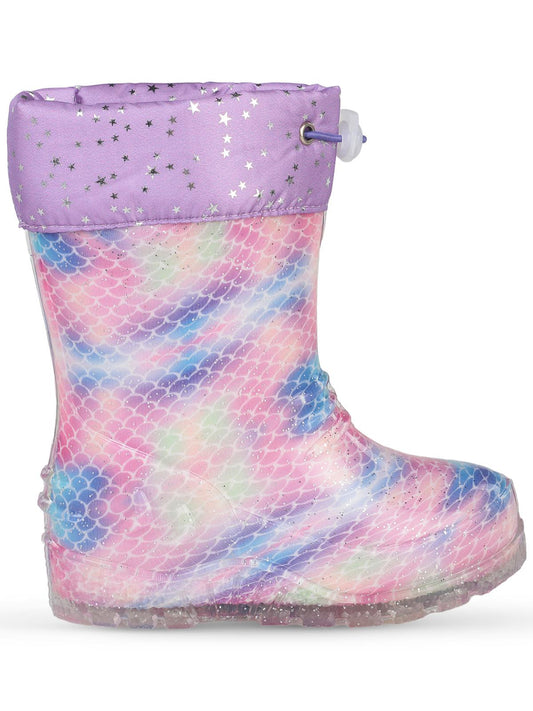 Civil Boots Simli Pul 22-28 Numara Yağmur Çizmesi - Lila
