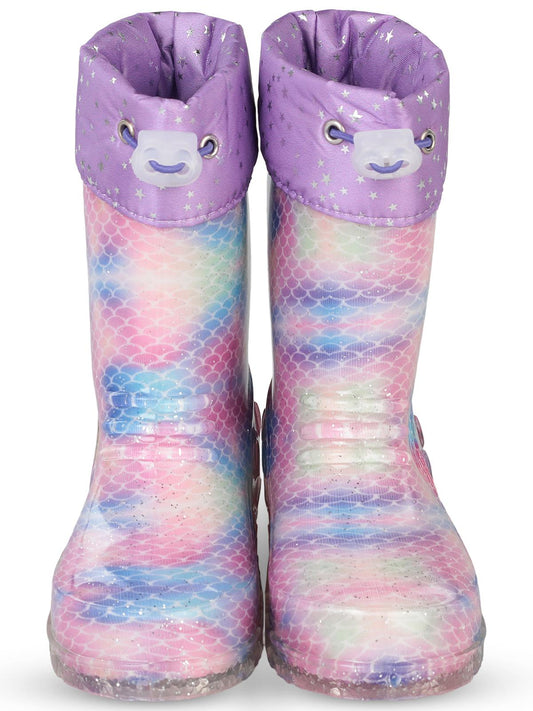 Civil Boots Simli Pul 22-28 Numara Yağmur Çizmesi - Lila