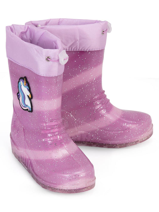 Civil Boots Simli Unicorn 30-36 Numara Yağmur Çizmesi - Lila