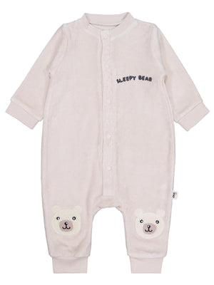 Civil Baby Ayıcık Nakışlı 6-18 Ay Tulum - Bej
