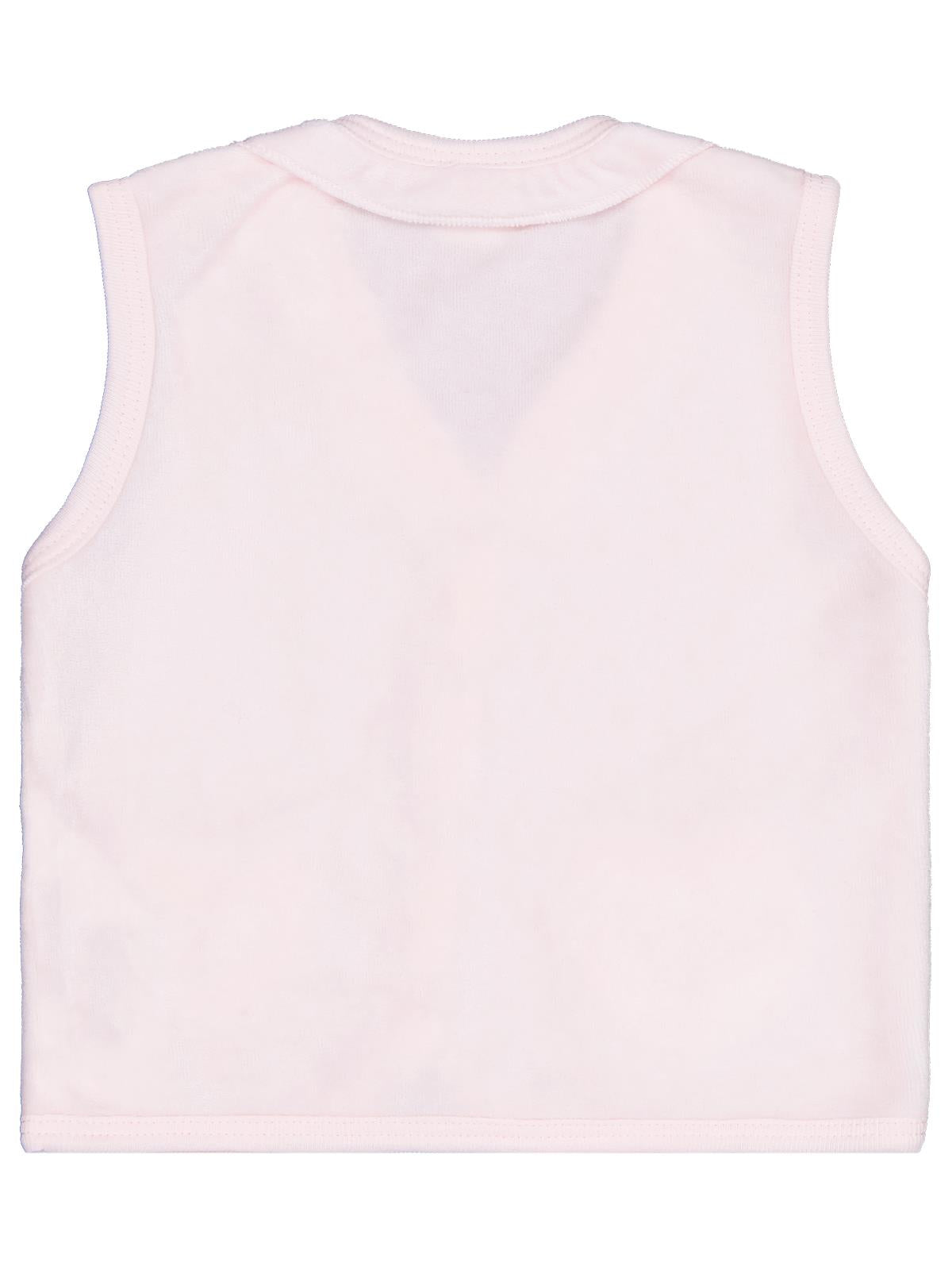 Civil Baby Cep Fiyonklu Yaka Fırfırlı 6-18 Ay Yelek - Pembe