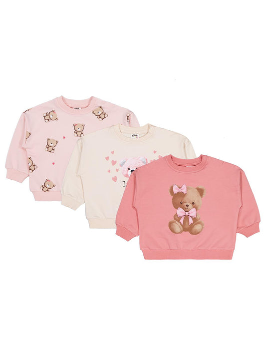 Civil Baby Ayıcık Baskılı 3'lü Set 6-18 Ay Sweatshirt