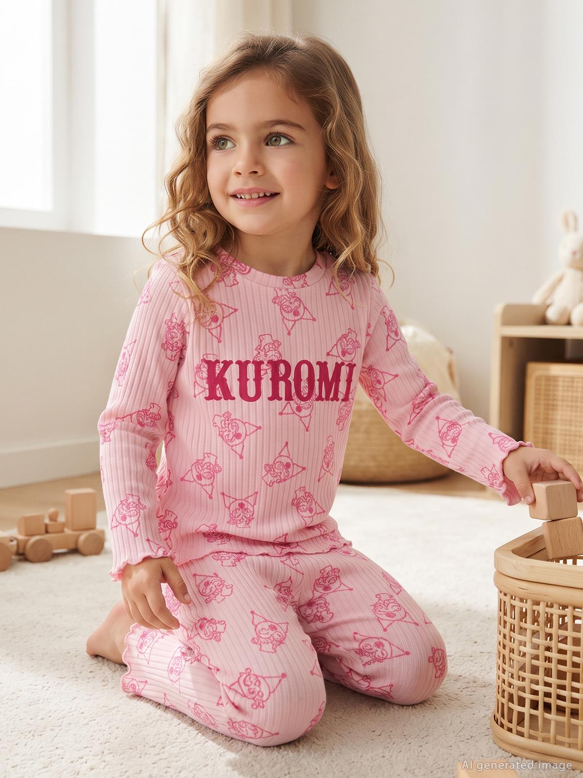 Kuromi 2-5 Yaş Pijama Takımı - Pembe