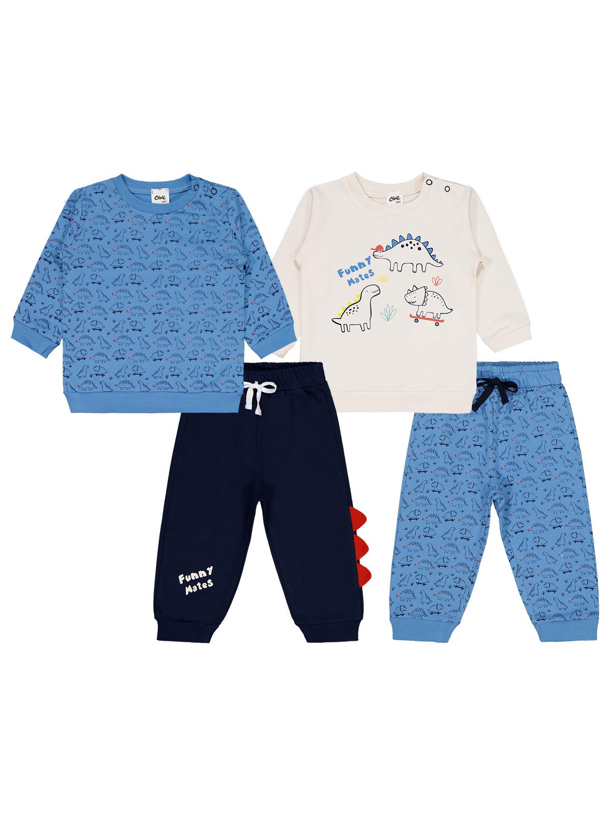 Civil Baby Dinazor Baskılı 2'li Set 6-18 Ay Takım