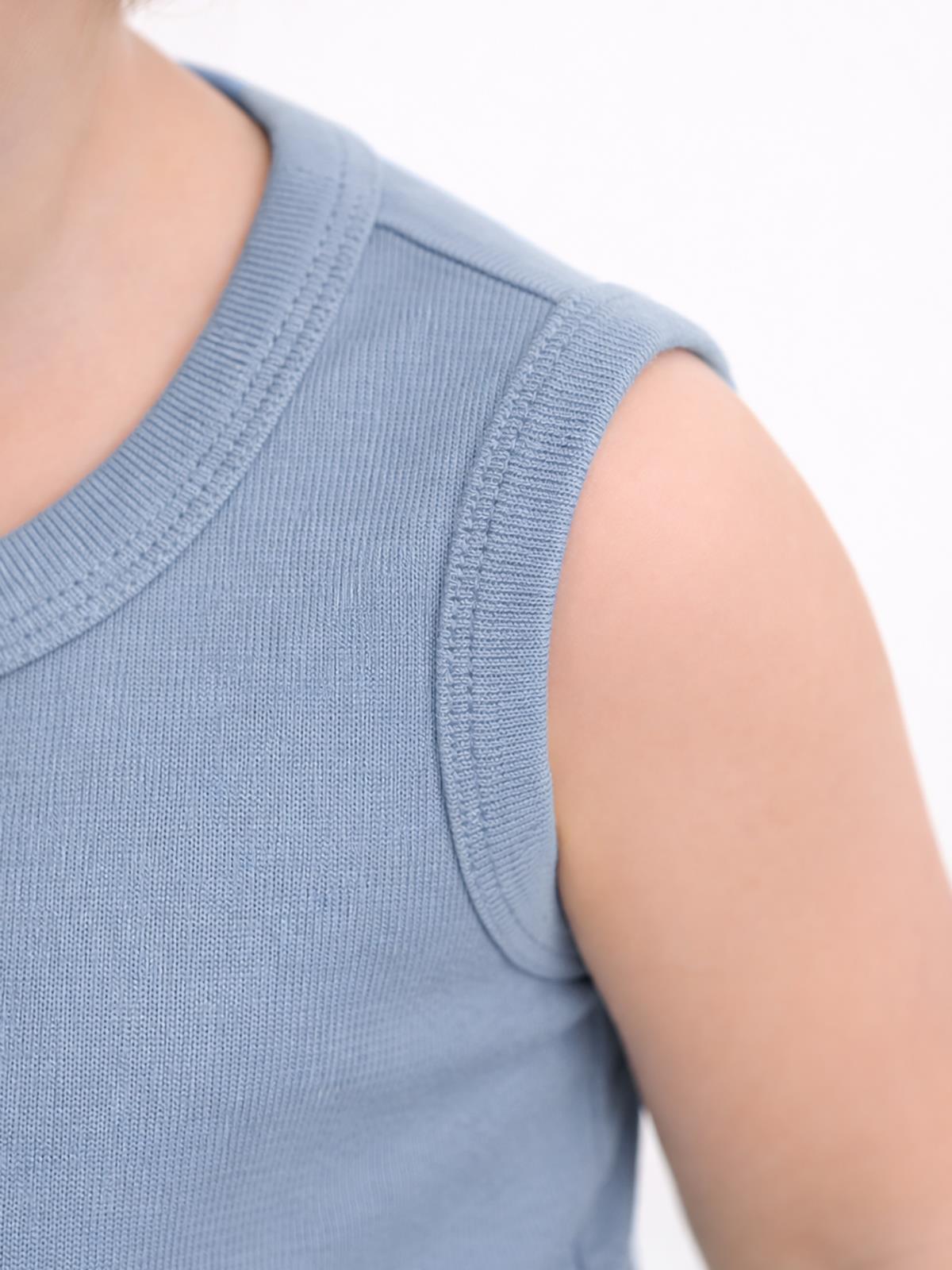 Civil Baby 5'li Organik Çıtçıtlı Badi Seti | Pamuklu Kolsuz | Ribana Bebek Atlet - Mavi