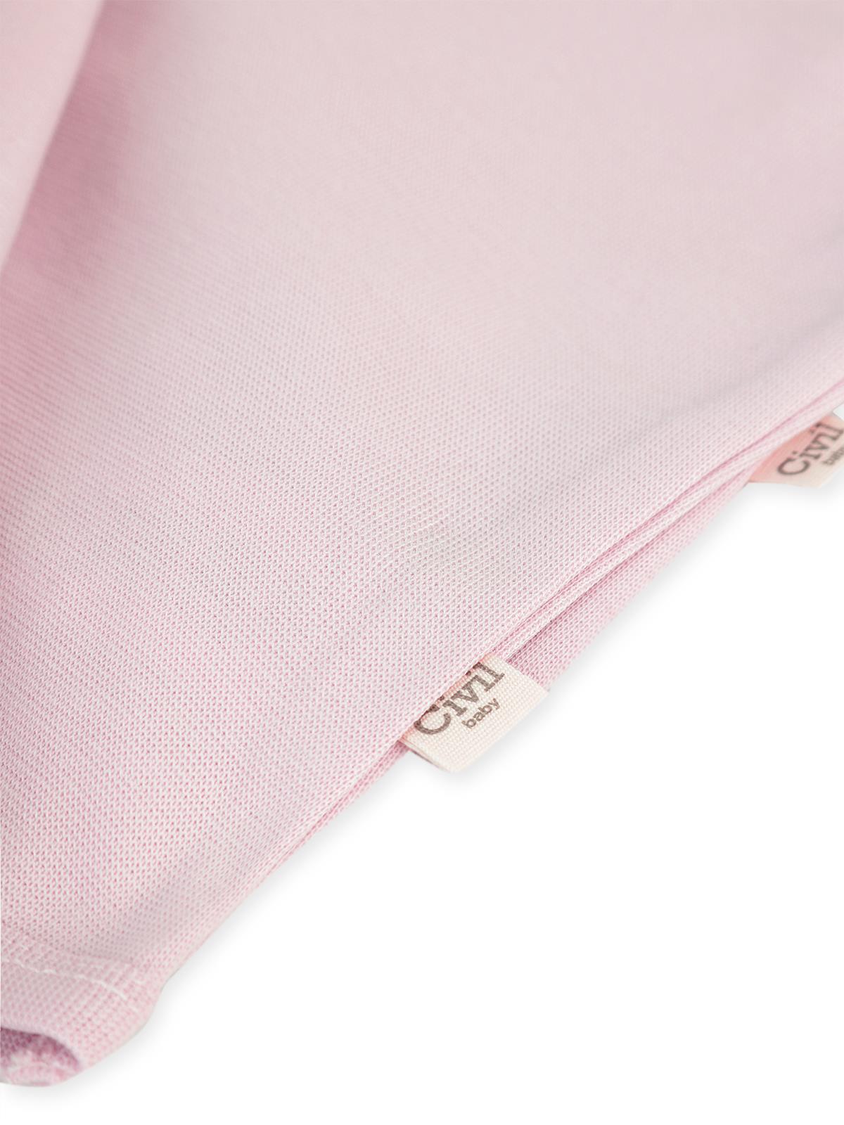 Civil Baby 5 li Organik Sıfır Kol  Çıtçıtlı Badi - Pembe