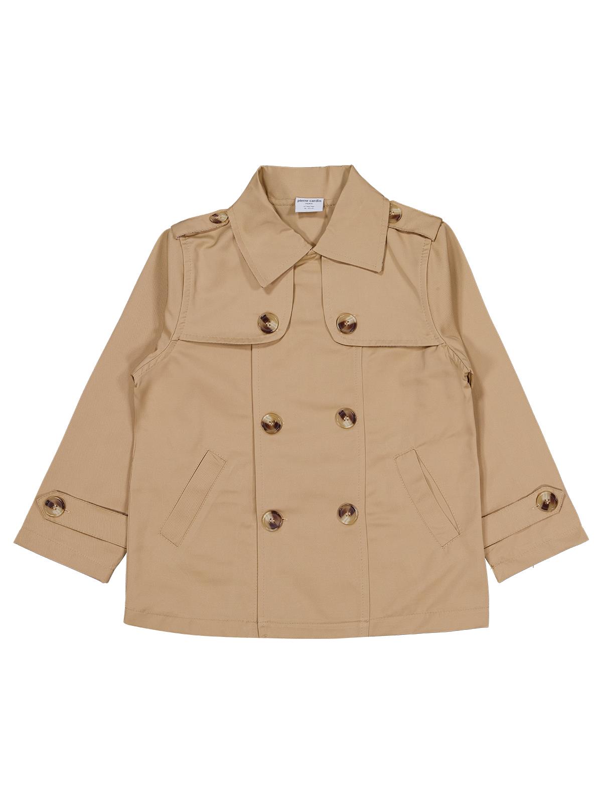 Pierre Cardin Gömlek Yaka Mont | Gabardin Uzun Kol Gömlek Yaka - Polo | Okul Kreş ve Günlük Kullanım - Bej