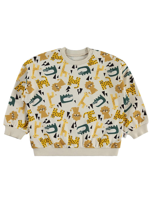 Civil Baby Hayvanlar Empirme 6-18 Ay Sweatshirt - Bej