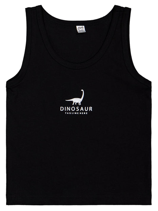 Civil Boys Erkek Çocuk Dinosaur Erkek Çocuk 2'li Atlet | Likralı Süprem | Okul Kreş ve Günlük Kullanım