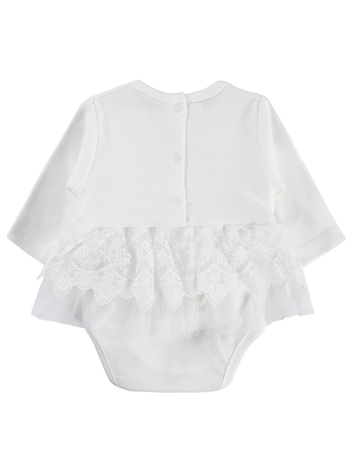 Civil Baby Fırfır Tüllü 3-12 Ay Çıtçıtlı Badi - Pembe