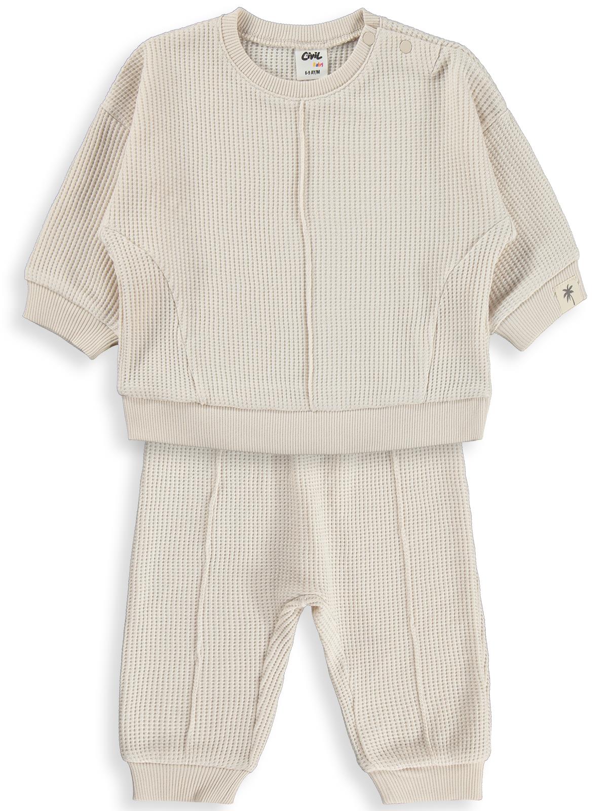 Civil Baby Etiketli 6-18 Ay Takım - Bej