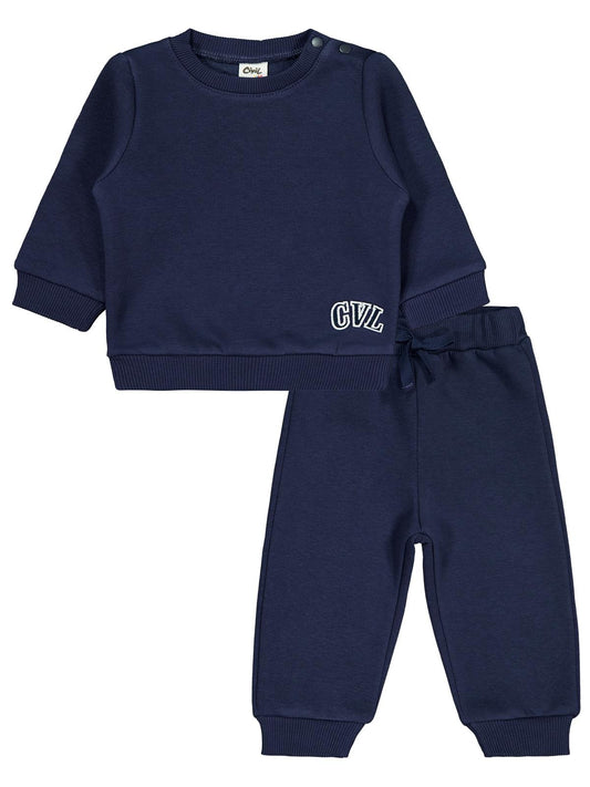 Civil Baby Cvl Nakışlı 6-18 Ay Takım - Lacivert