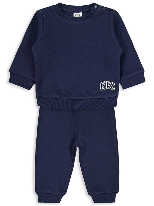 Civil Baby Cvl Nakışlı 6-18 Ay Takım - Lacivert