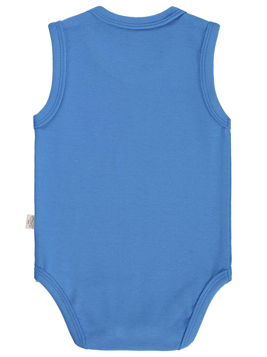 Civil Baby 3'lü Düz Sıfır Kol 3-36 Ay Çıtçıtlı Badi - Turuncu