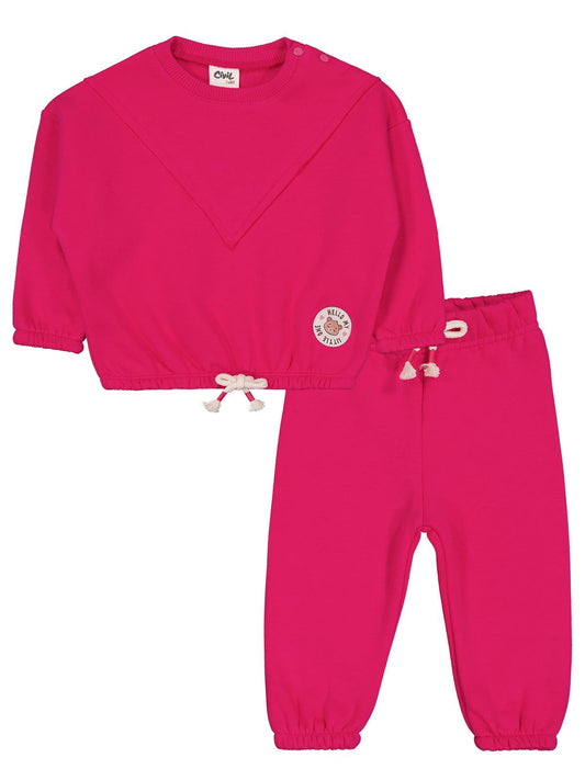 Civil Baby Hello My Little One Etiketli 6-18 Ay Takım - Fusya