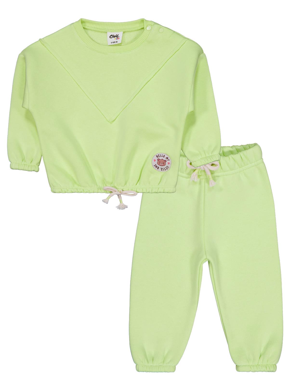 Civil Baby Hello My Little One Etiketli 6-18 Ay Takım - Yeşil