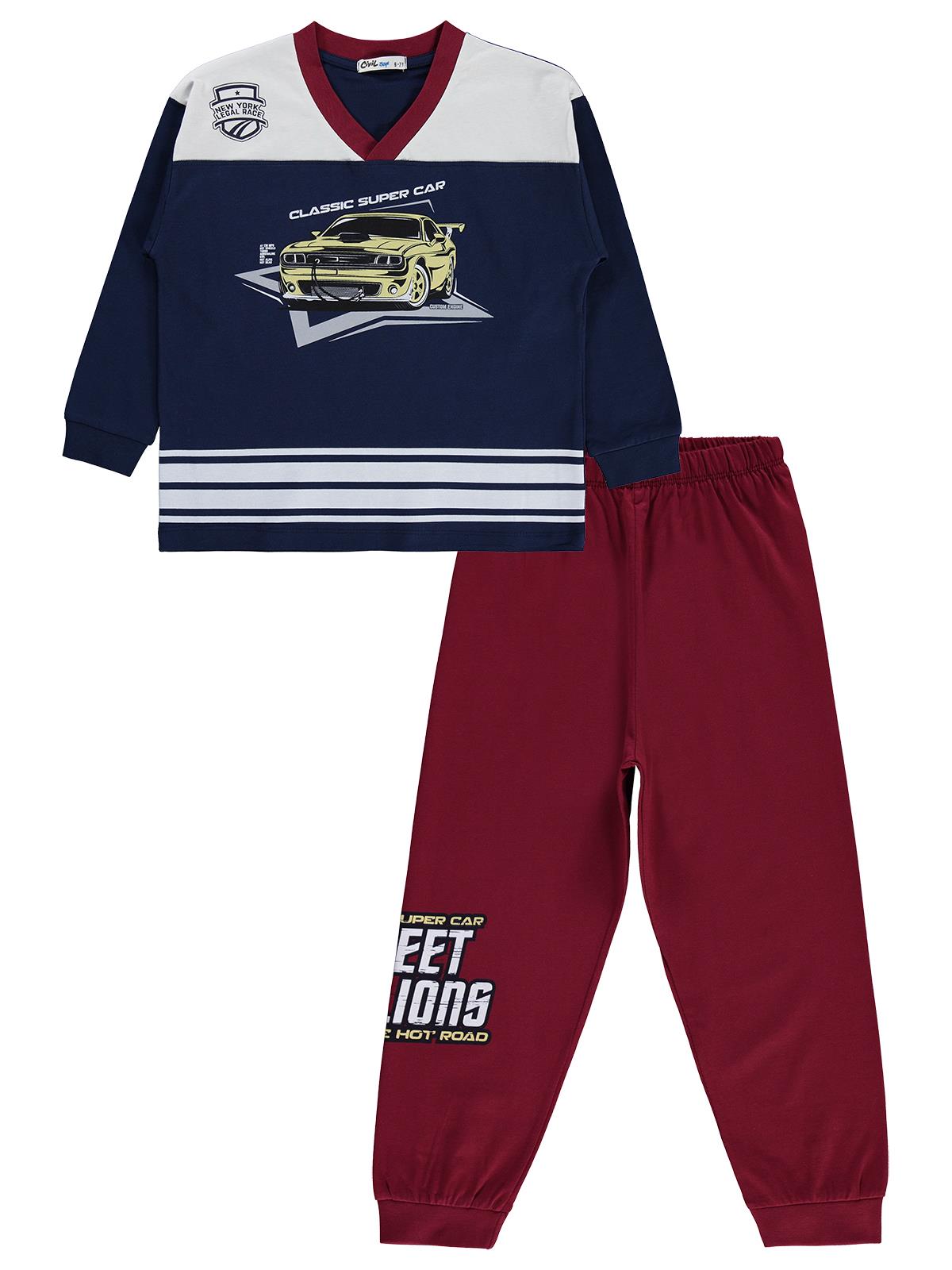 Civil Boys Araba Baskılı 6-9 Yaş Pijama Takımı - Lacivert