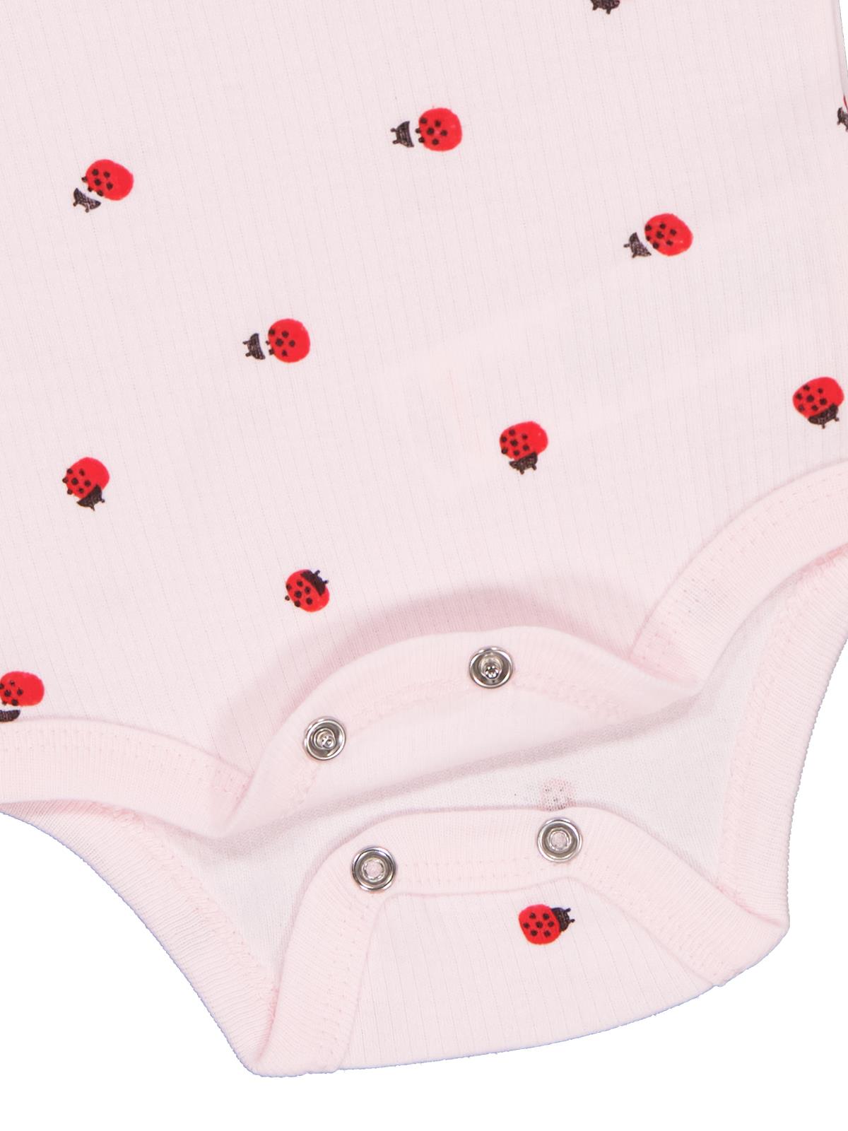 Civil Baby Uğur Böceği Empirme 0-48 Ay Çıtçıtlı Badi - Pembe