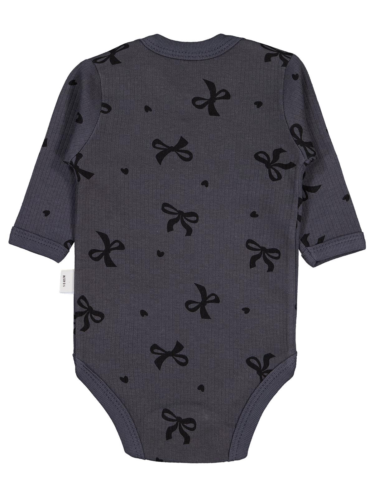 Civil Baby Fiyonk Empirme 1-36 Ay Çıtçıtlı Badi - Gri