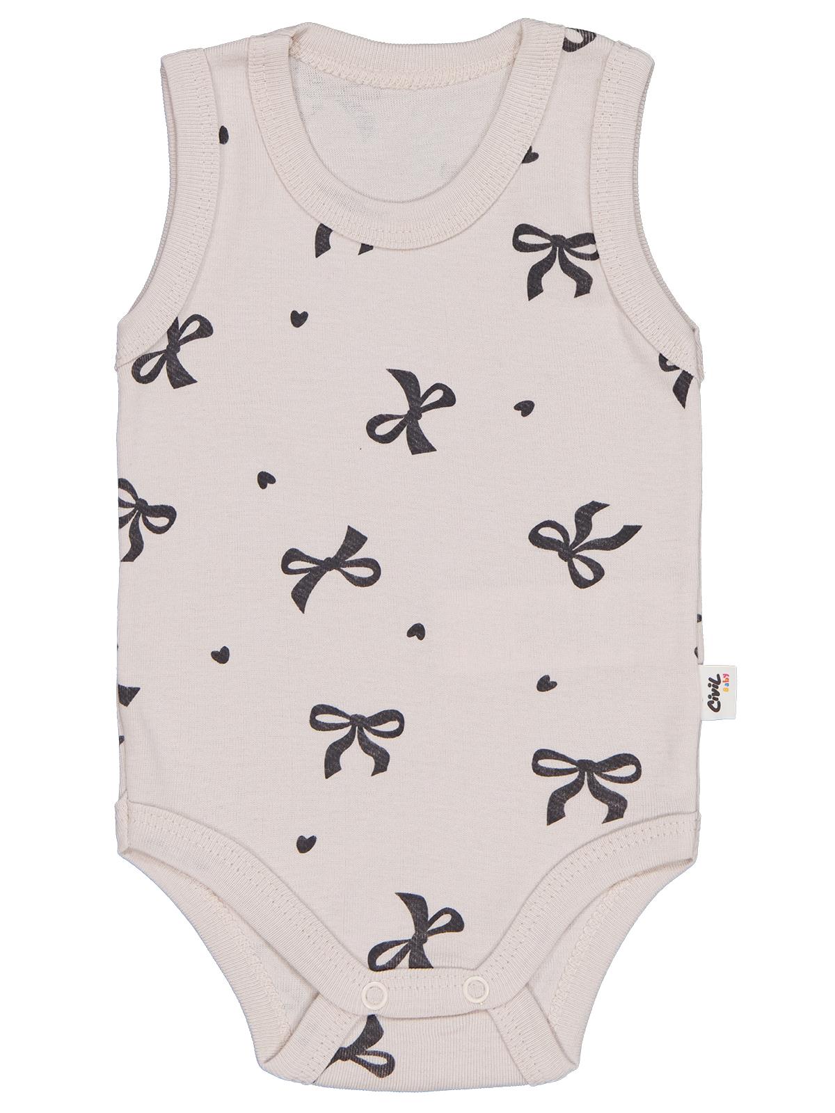 Civil Baby Fiyonk Empirme 1-36 Ay Çıtçıtlı Badi - Bej