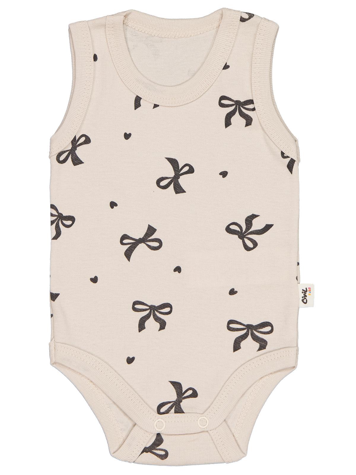 Civil Baby Fiyonk Empirme 1-36 Ay Çıtçıtlı Badi - Bej