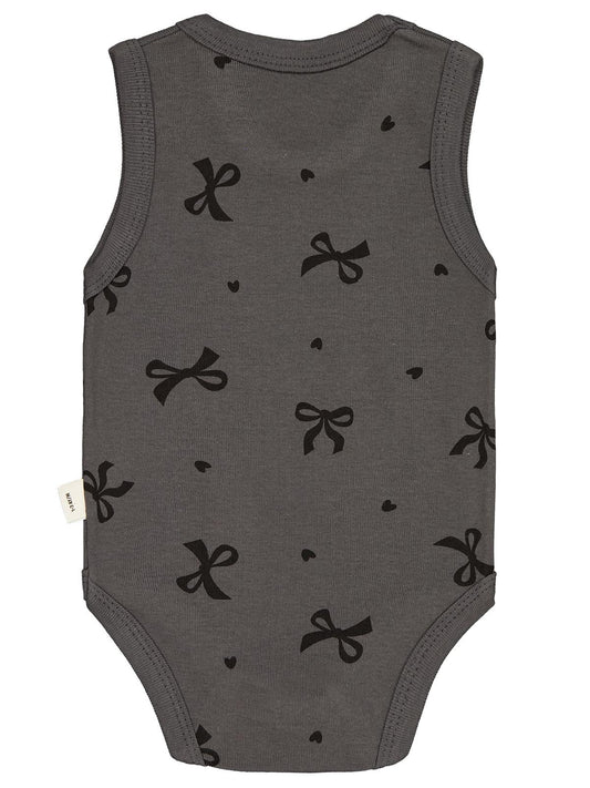 Civil Baby Fiyonk Empirme 1-36 Ay Çıtçıtlı Badi - Gri